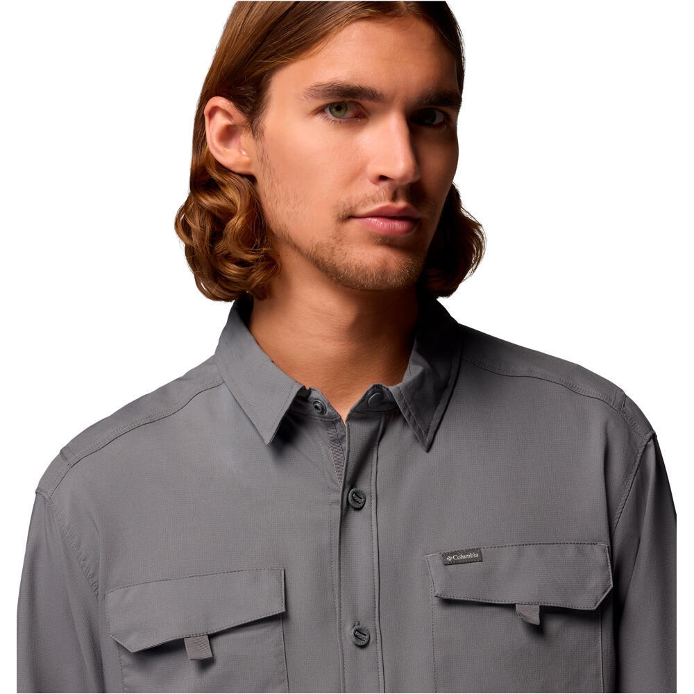 Columbia camisa montaña manga larga hombre SILVER RIDGE UTILITY II GRIS 05