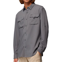 Columbia camisa montaña manga larga hombre SILVER RIDGE UTILITY II GRIS vista detalle