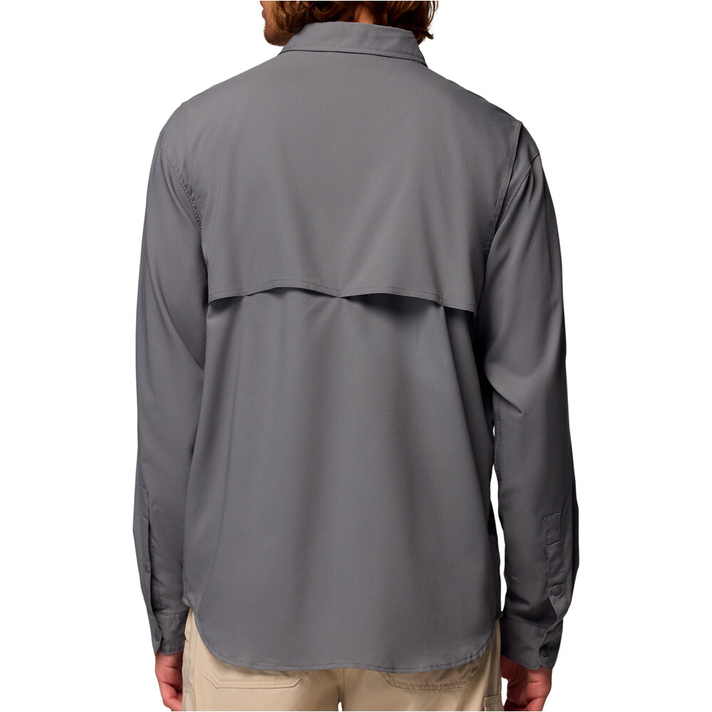 Columbia camisa montaña manga larga hombre SILVER RIDGE UTILITY II GRIS vista trasera