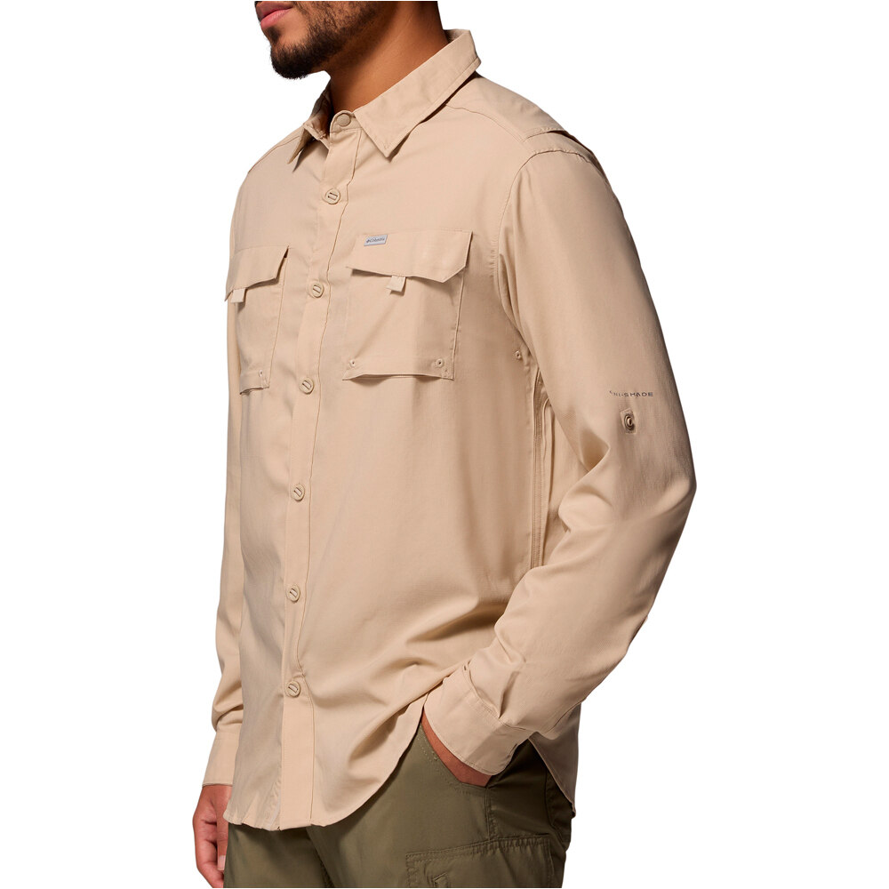 Columbia camisa montaña manga larga hombre SILVER RIDGE UTILITY II MARRON vista detalle