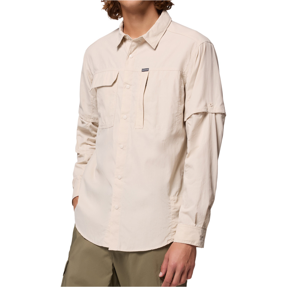 Columbia camisa montaña manga larga hombre SKIEN VALLEY MARRON vista detalle
