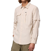Columbia camisa montaña manga larga hombre SKIEN VALLEY MARRON vista detalle