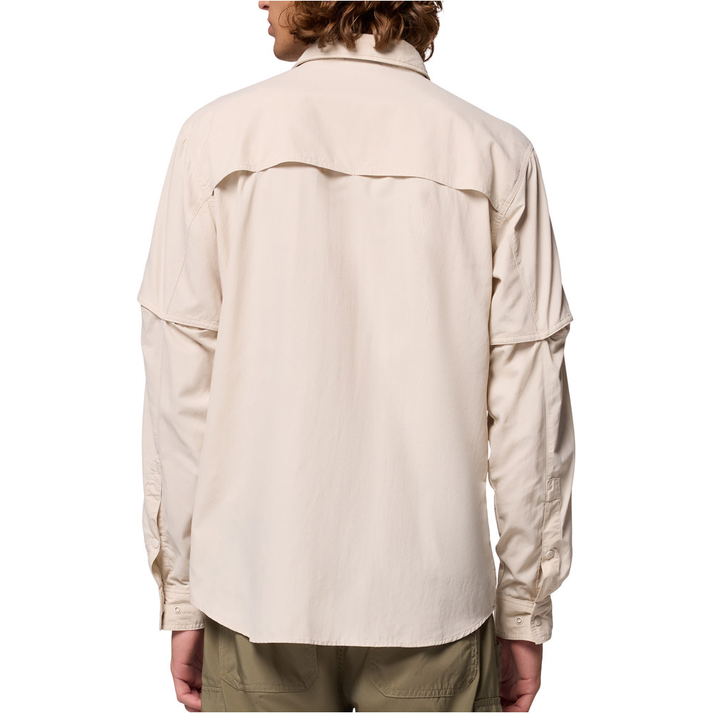 Columbia camisa montaña manga larga hombre SKIEN VALLEY MARRON vista trasera