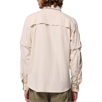 Columbia camisa montaña manga larga hombre SKIEN VALLEY MARRON vista trasera