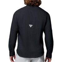 Columbia camisa montaña manga larga hombre TAMIAMI II NEGRO vista trasera