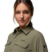 Columbia camisa montaña manga larga mujer SILVER RIDGE ELITE VERDE 04