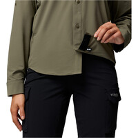 Columbia camisa montaña manga larga mujer SILVER RIDGE ELITE VERDE 06
