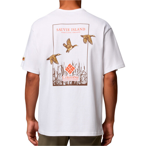 Columbia camiseta montaña manga corta hombre CSC  Heavyweight Back Graphic Tee BLANCO
