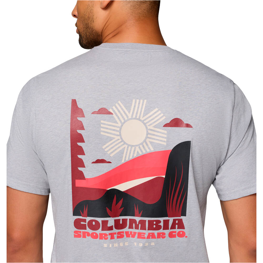 Columbia camiseta montaña manga corta hombre CSC OUTDOOR BACK GRAPHIC GRIS 04