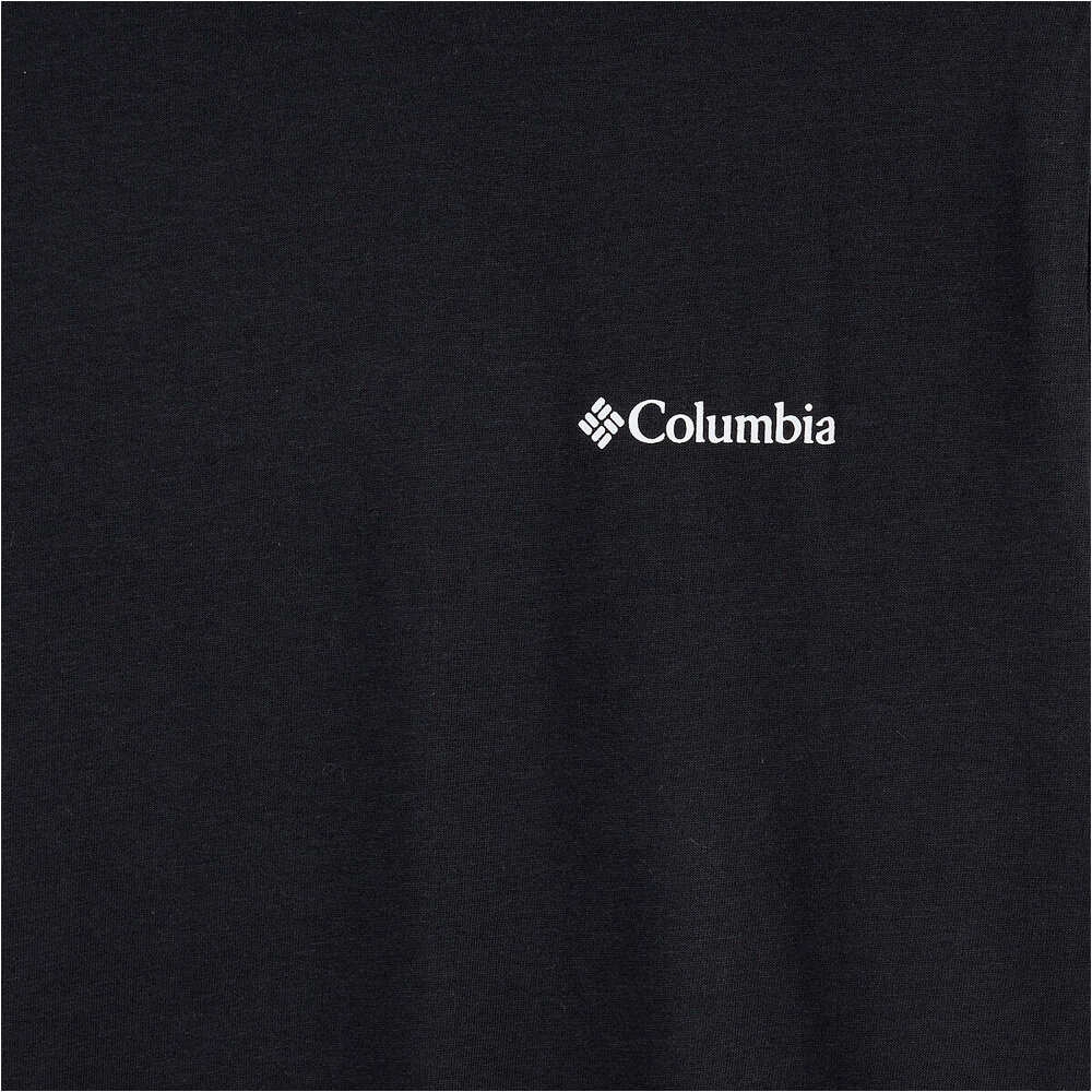 Columbia camiseta montaña manga corta hombre CSC Outdoor Back Graphic Tee NEGRO vista detalle
