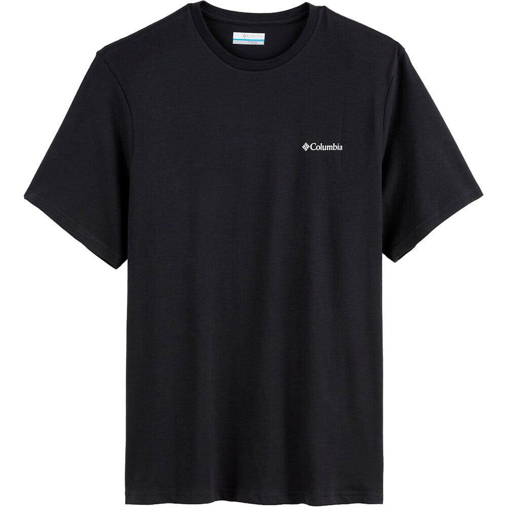 Columbia camiseta montaña manga corta hombre CSC Outdoor Back Graphic Tee NEGRO vista frontal