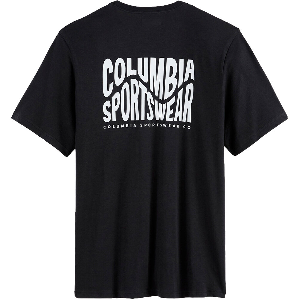 Columbia camiseta montaña manga corta hombre CSC Outdoor Back Graphic Tee NEGRO vista trasera