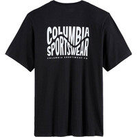 Columbia camiseta montaña manga corta hombre CSC Outdoor Back Graphic Tee NEGRO vista trasera