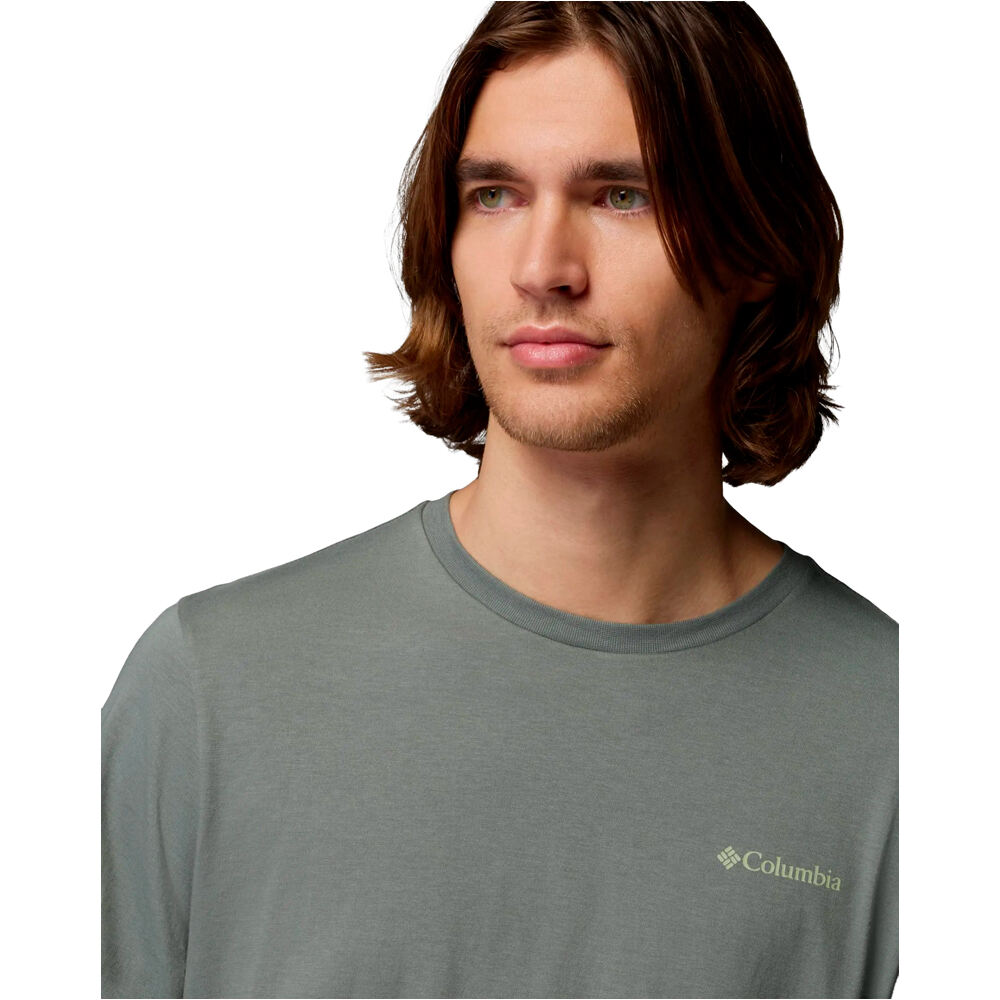 Columbia camiseta montaña manga corta hombre CSC Outdoor Back Graphic Tee VERDE 03