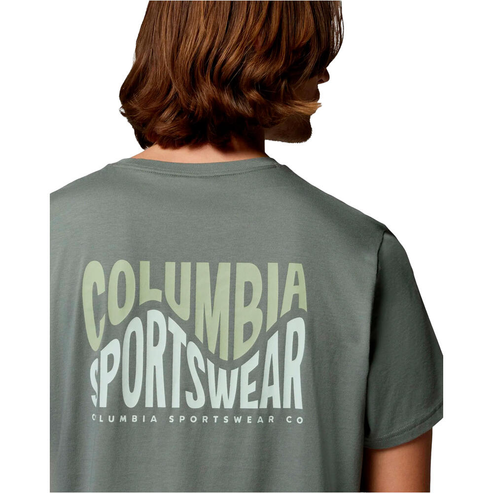 Columbia camiseta montaña manga corta hombre CSC Outdoor Back Graphic Tee VERDE 04