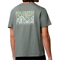 Columbia camiseta montaña manga corta hombre CSC Outdoor Back Graphic Tee VERDE vista trasera