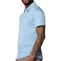 Columbia camiseta montaña manga corta hombre HIKE POLO AZUL vista detalle