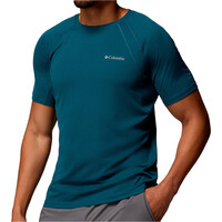 Columbia camiseta montaña manga corta hombre STEALTH SPRING AZUL vista detalle