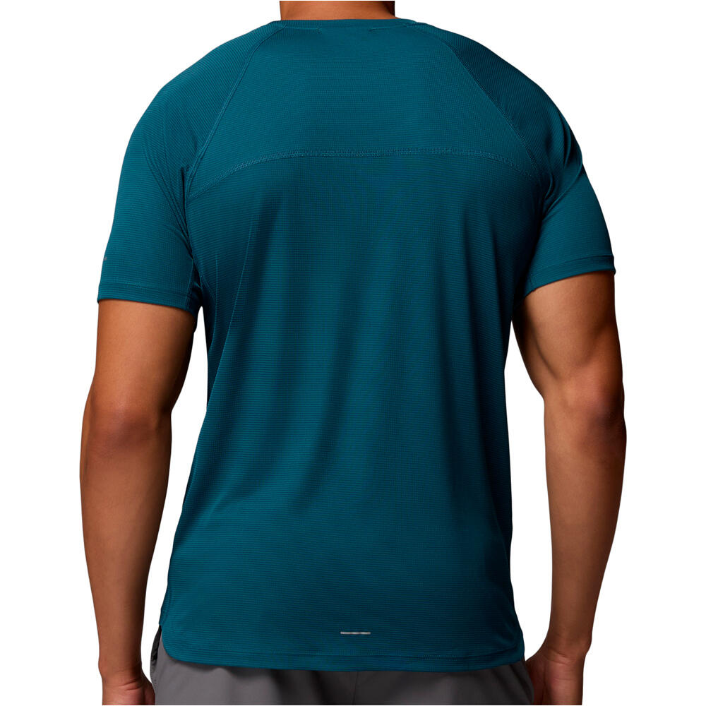 Columbia camiseta montaña manga corta hombre STEALTH SPRING AZUL vista trasera