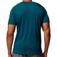 Columbia camiseta montaña manga corta hombre STEALTH SPRING AZUL vista trasera