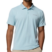 Columbia camiseta montaña manga corta hombre UTILIZER AZUL vista frontal