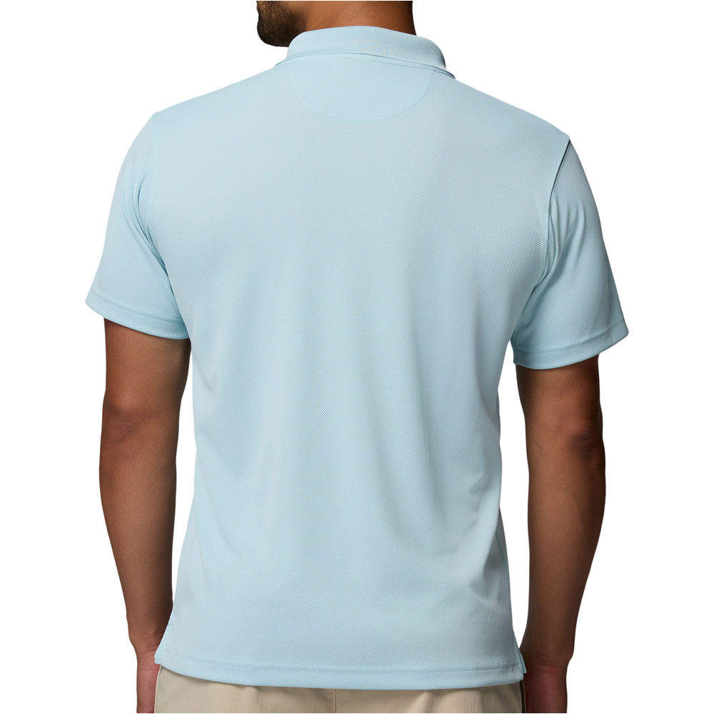 Columbia camiseta montaña manga corta hombre UTILIZER AZUL vista trasera