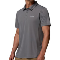 Columbia camiseta montaña manga corta hombre ZERO RULES LIGHT GRIS vista detalle