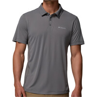 Columbia camiseta montaña manga corta hombre ZERO RULES LIGHT GRIS vista frontal