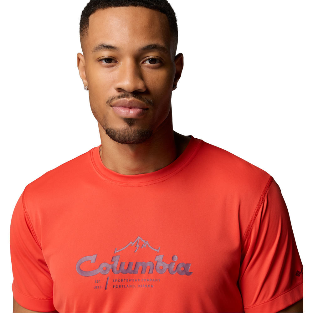 Columbia camiseta montaña manga corta hombre ZERO RULES LIGHT NARANJA 03
