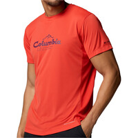 Columbia camiseta montaña manga corta hombre ZERO RULES LIGHT NARANJA vista detalle