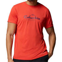 Columbia camiseta montaña manga corta hombre ZERO RULES LIGHT NARANJA vista frontal