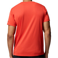 Columbia camiseta montaña manga corta hombre ZERO RULES LIGHT NARANJA vista trasera