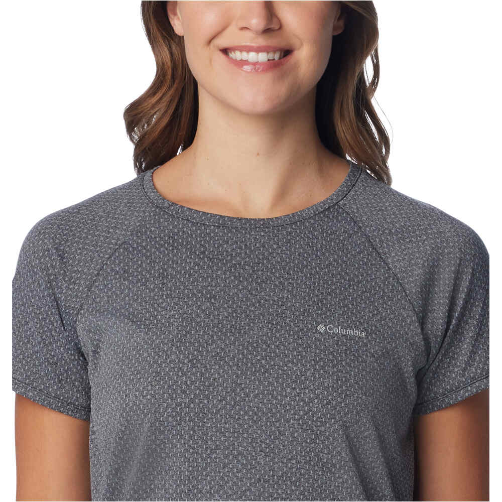 Columbia camiseta montaña manga corta mujer BOGATA BAY NEGRO 04