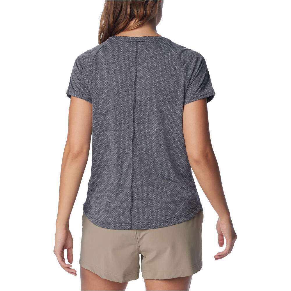 Columbia camiseta montaña manga corta mujer BOGATA BAY NEGRO vista trasera