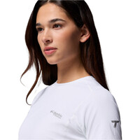 Columbia camiseta montaña manga corta mujer DIAMOND PEAK PRO BLANCO 03