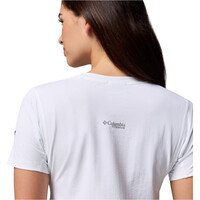 Columbia camiseta montaña manga corta mujer DIAMOND PEAK PRO BLANCO 04