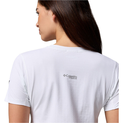 Columbia camiseta montaña manga corta mujer DIAMOND PEAK PRO BLANCO