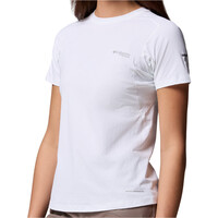 Columbia camiseta montaña manga corta mujer DIAMOND PEAK PRO BLANCO vista detalle