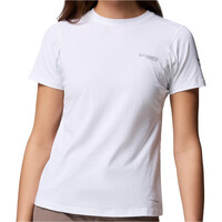 Columbia camiseta montaña manga corta mujer DIAMOND PEAK PRO BLANCO vista frontal