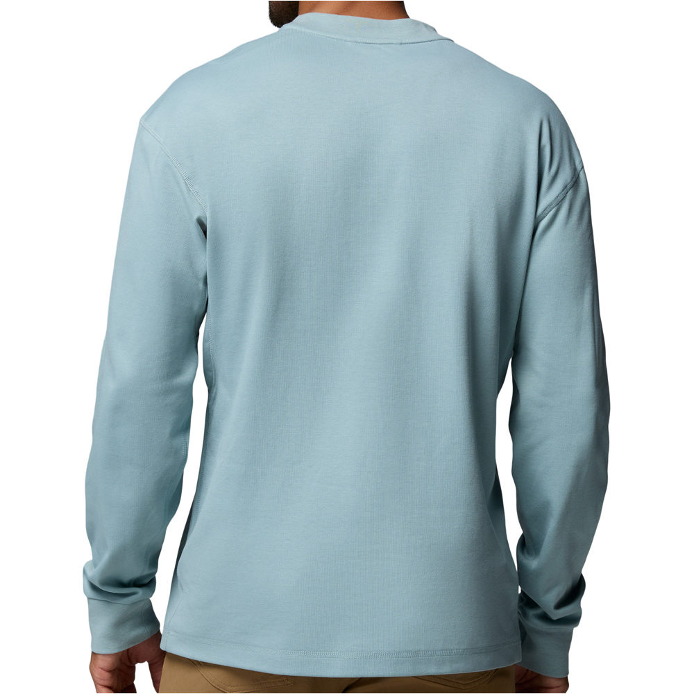 Columbia camiseta montaña manga larga hombre ECHO PASSAGE AZUL vista trasera