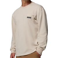 Columbia camiseta montaña manga larga hombre ECHO PASSAGE MARRON vista detalle