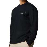 Columbia camiseta montaña manga larga hombre ECHO PASSAGE NEGRO vista detalle