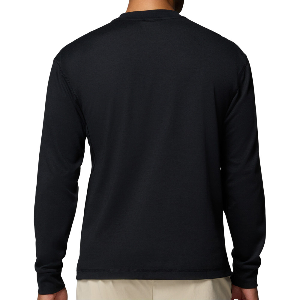 Columbia camiseta montaña manga larga hombre ECHO PASSAGE NEGRO vista trasera