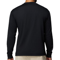 Columbia camiseta montaña manga larga hombre ECHO PASSAGE NEGRO vista trasera