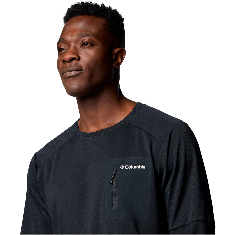Columbia camiseta montaña manga larga hombre TECH KNIT NEGRO 03