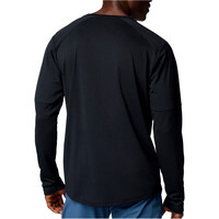 Columbia camiseta montaña manga larga hombre TECH KNIT NEGRO vista trasera