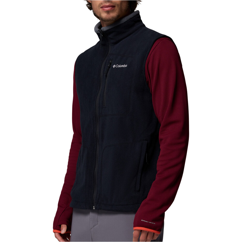 Columbia chaleco outdoor hombre FAST TREK NEGRO vista detalle