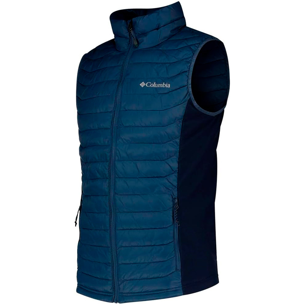 Columbia chaleco outdoor hombre POWDER PASS AZUL vista detalle