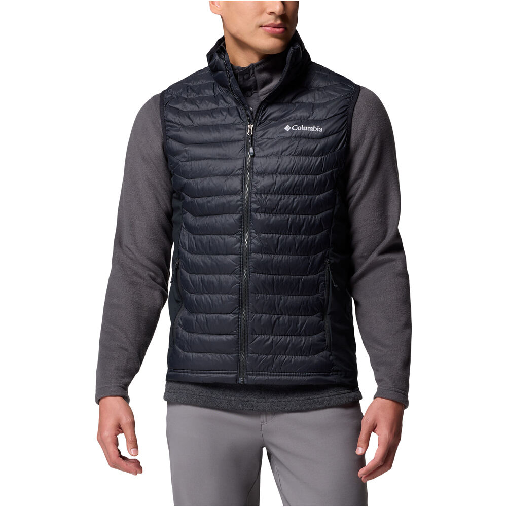 Columbia chaleco outdoor hombre POWDER PASS HYBRID NEGRO 03
