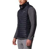 Columbia chaleco outdoor hombre POWDER PASS HYBRID NEGRO vista detalle